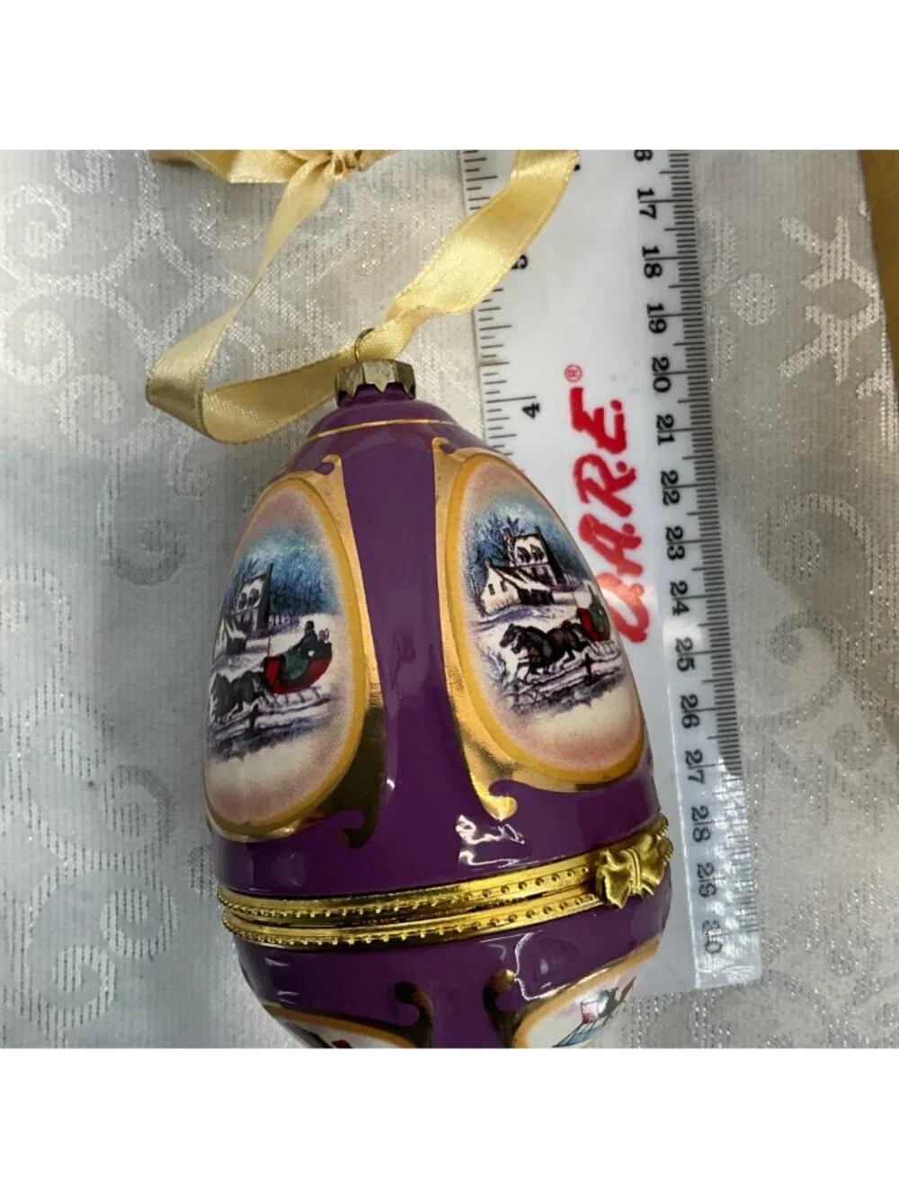 Mr. Christmas Musical Egg Ornament Valerie Parr Hill (Not working)